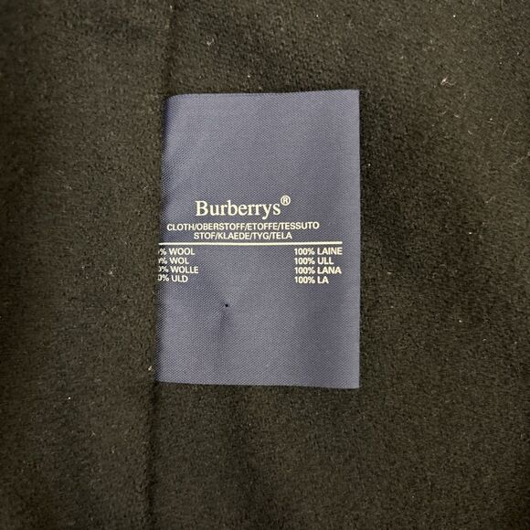 Burberry Womens Trench Coat Vintage Wool Dark Brown Size 14 X-Long - Picture 9 of 16